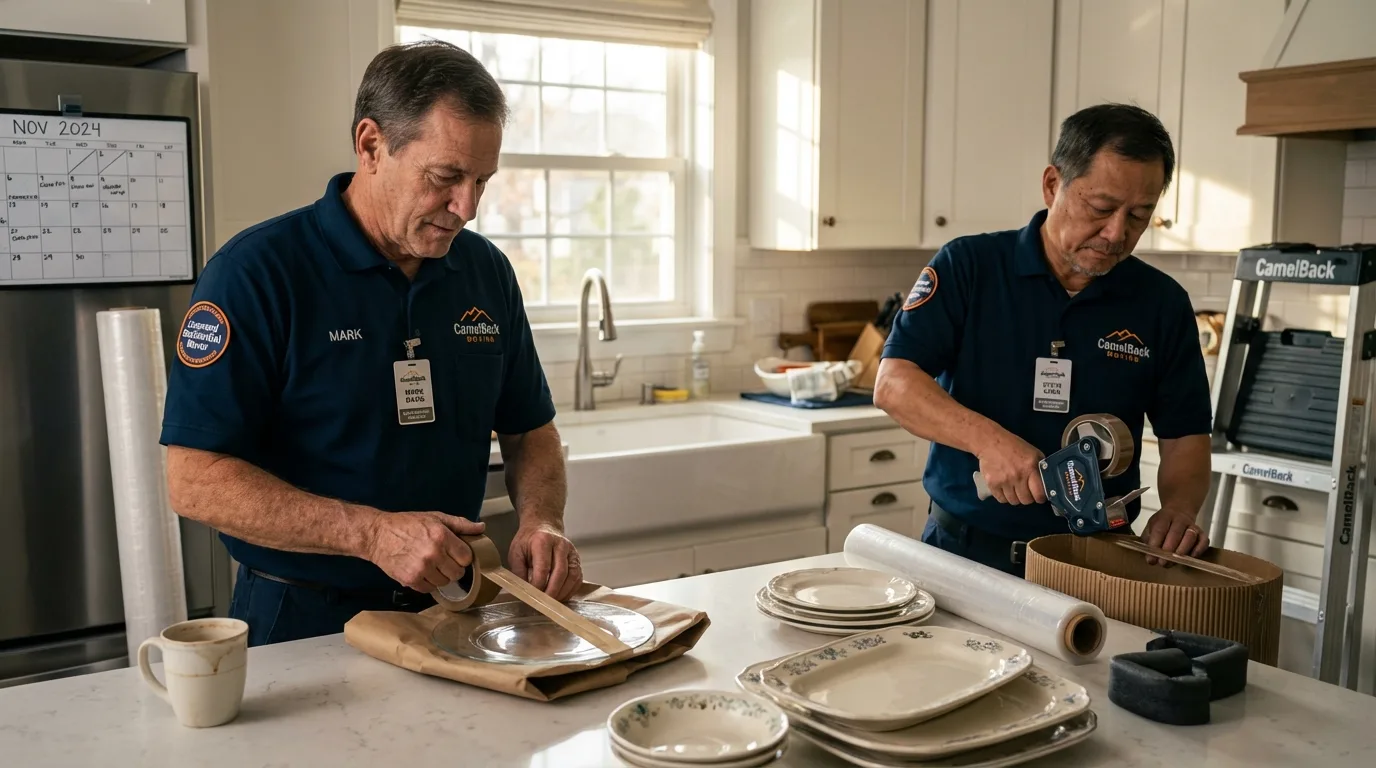 Professional crew packing kitchen dishware in Passaic, NJ